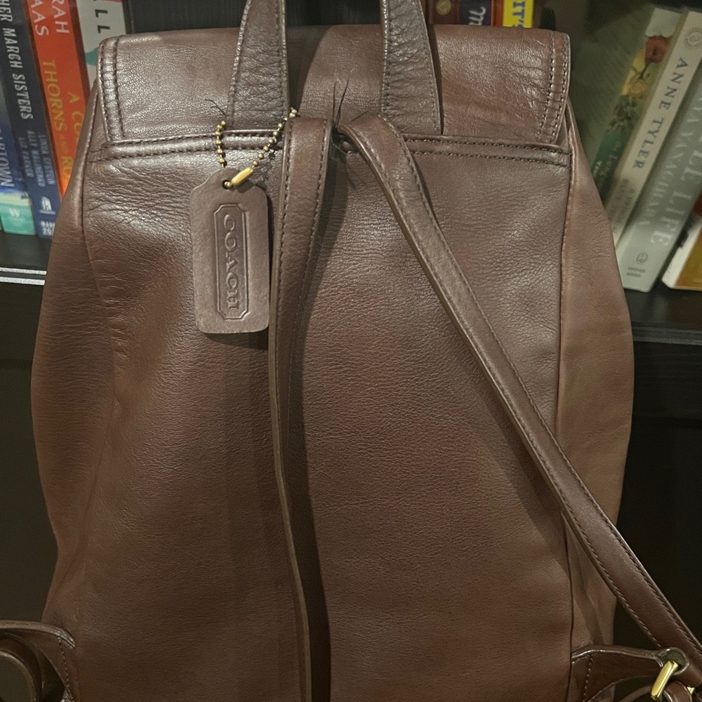 Y2K Coach Brown Leather Legacy West Hampton Daypack No. 9827 - Picture 4 of 10